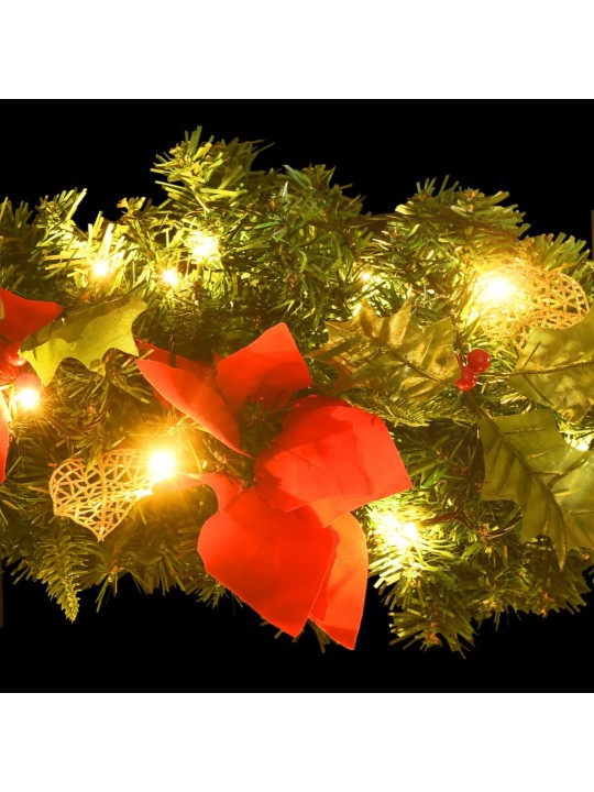 Vánoční oblouk s LED světly zelený 90 cm PVC