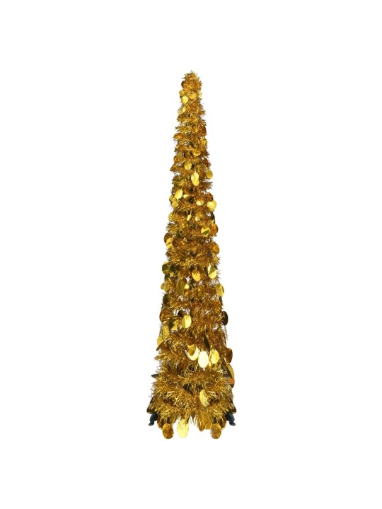 Pop-up umělý vánoční stromek zlatý 120 cm pet
