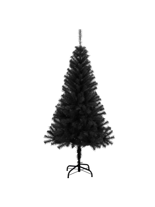 Umělý vánoční stromek se stojanem černý 150 cm PVC