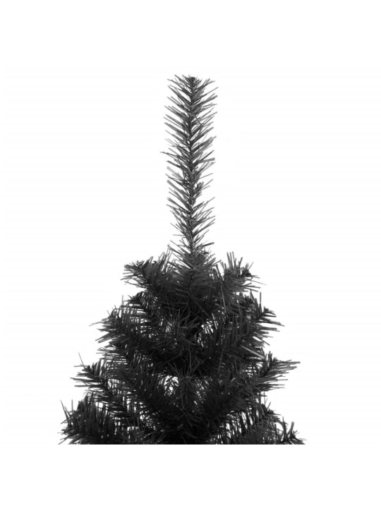 Umělý vánoční stromek se stojanem černý 150 cm PVC