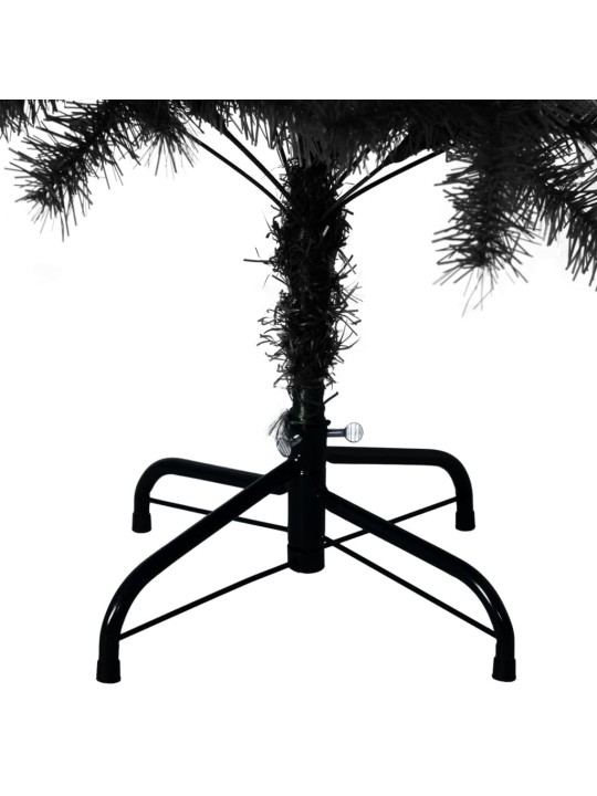 Umělý vánoční stromek se stojanem černý 150 cm PVC