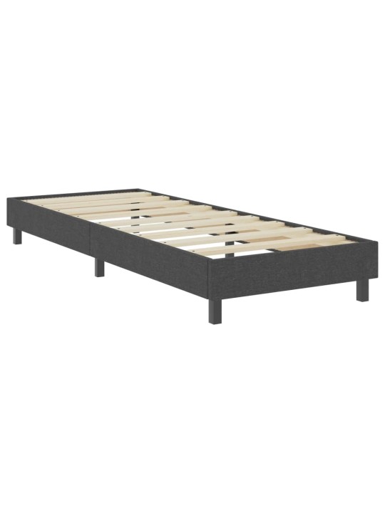 Postel boxspring tmavě šedá textil 80 x 200 cm