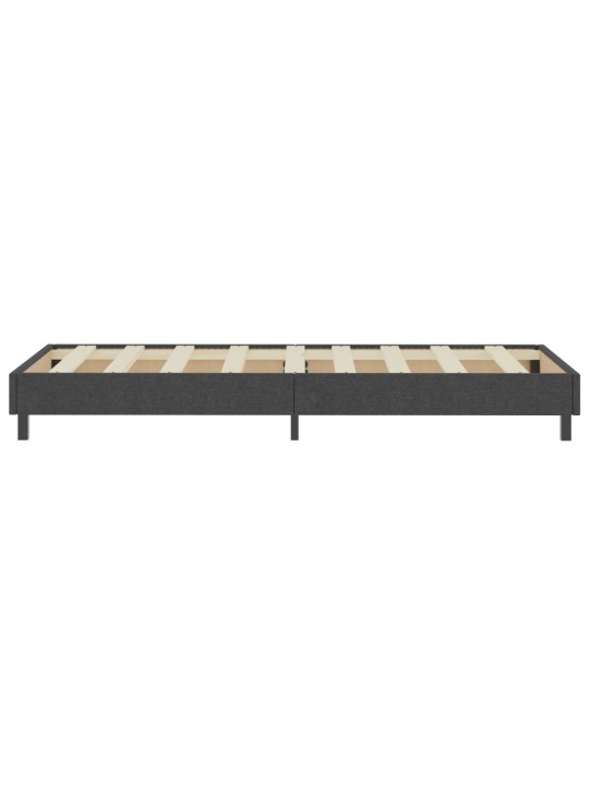 Postel boxspring tmavě šedá textil 80 x 200 cm