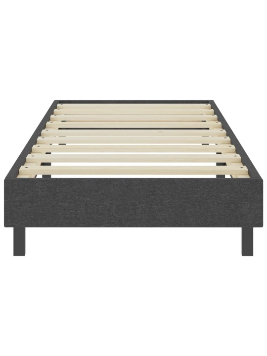Postel boxspring tmavě šedá textil 80 x 200 cm