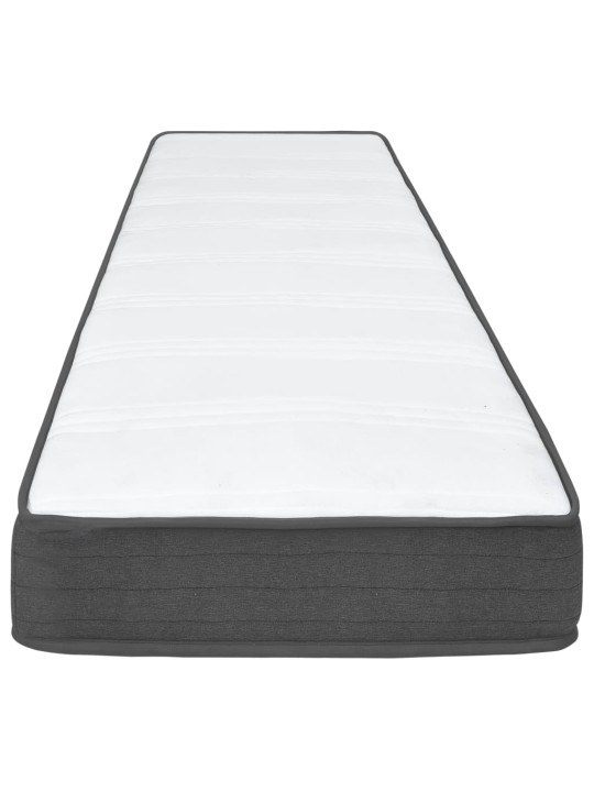 Postel boxspring tmavě šedá textil 80 x 200 cm