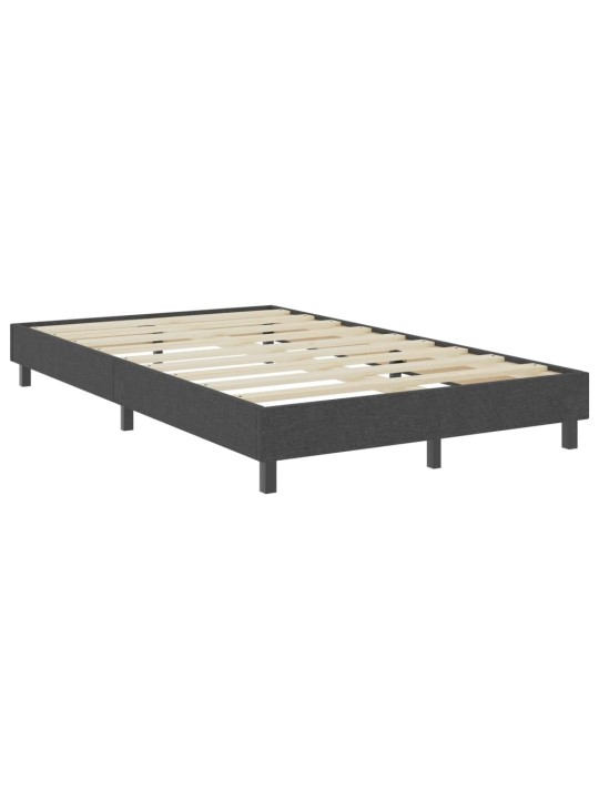 Postel boxspring tmavě šedá textil 120 x 200 cm