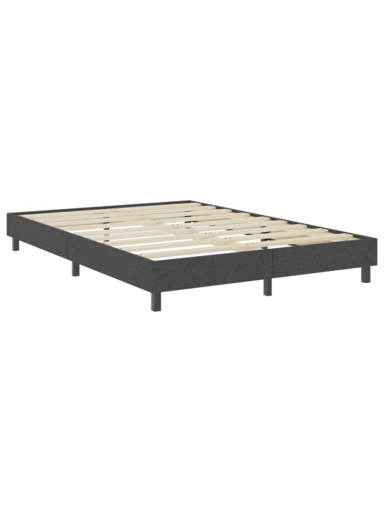 Postel boxspring tmavě šedá textil 140 x 200 cm