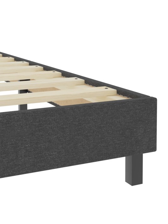Postel boxspring tmavě šedá textil 180 x 200 cm