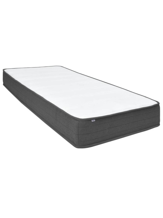 Postel boxspring tmavě šedá textil 180 x 200 cm