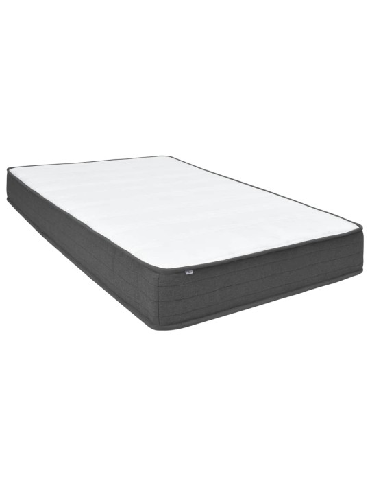 Postel boxspring tmavě šedá textil 140 x 200 cm