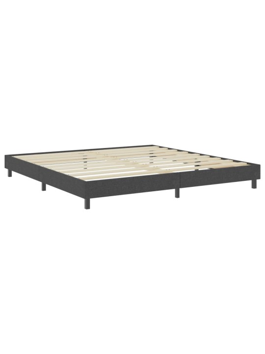 Postel boxspring tmavě šedá textil 200 x 200 cm