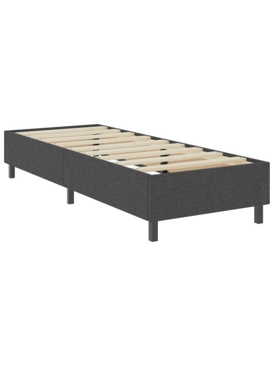 Postel boxspring tmavě šedá textil 80 x 200 cm