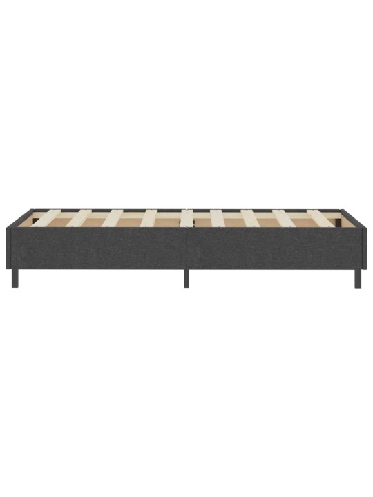 Postel boxspring tmavě šedá textil 80 x 200 cm