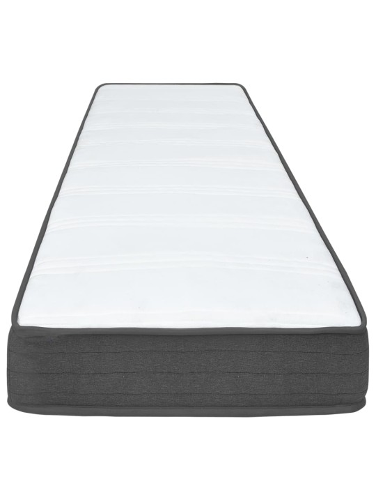 Postel boxspring tmavě šedá textil 80 x 200 cm