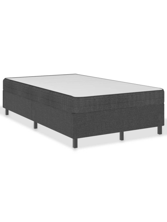 Postel boxspring tmavě šedá textil 120 x 200 cm