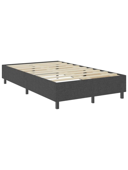 Postel boxspring tmavě šedá textil 120 x 200 cm
