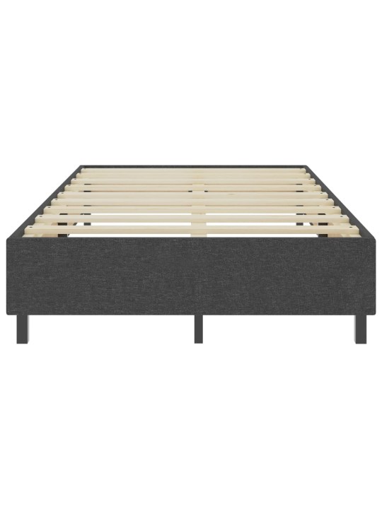 Postel boxspring tmavě šedá textil 120 x 200 cm
