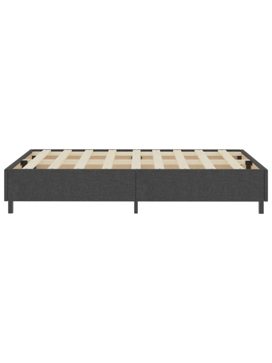 Postel boxspring tmavě šedá textil 120 x 200 cm