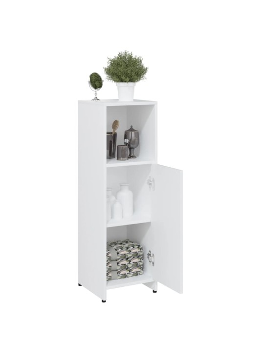 Koupelnová skříňka bílá 30 x 30 x 95 cm kompozitní dřevo