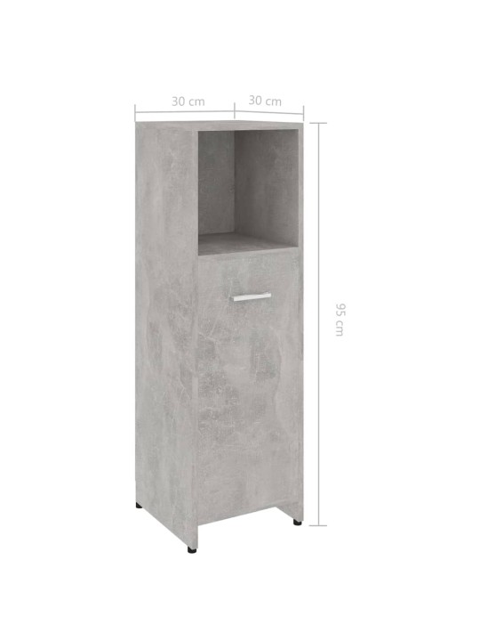 Koupelnová skříňka betonově šedá 30x30x95 cm kompozitní dřevo
