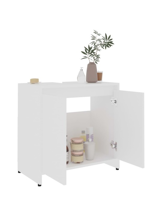 Koupelnová skříňka bílá 60 x 33 x 61 cm kompozitní dřevo