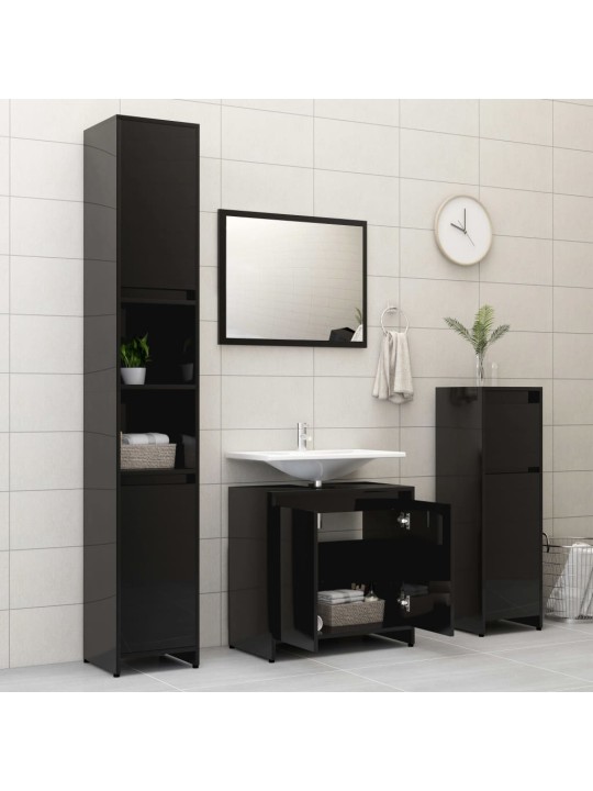 Koupelnová skříňka černá 60 x 33 x 61 cm kompozitní dřevo