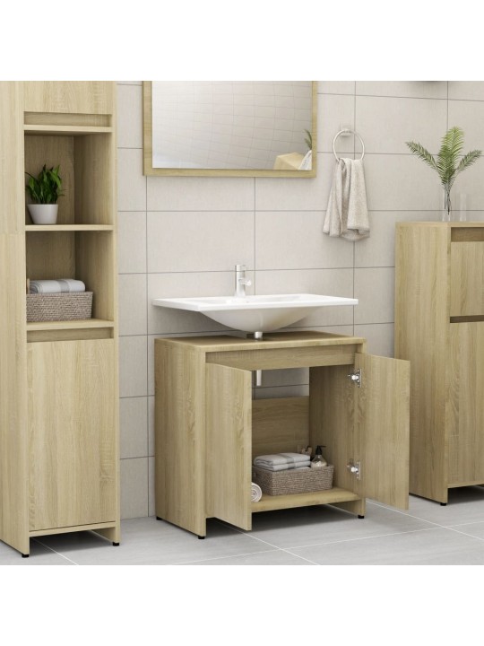 Koupelnová skříňka dub sonoma 60 x 33 x 61 cm kompozitní dřevo