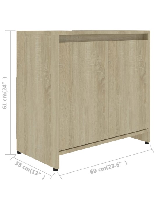 Koupelnová skříňka dub sonoma 60 x 33 x 61 cm kompozitní dřevo