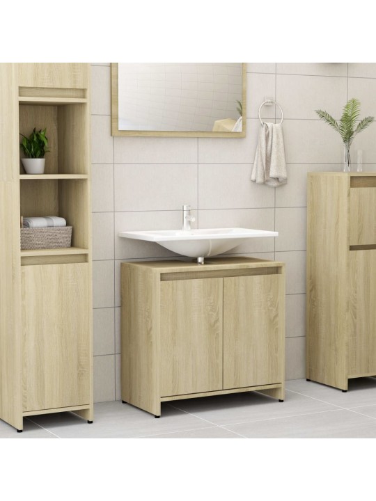 Koupelnová skříňka dub sonoma 60 x 33 x 61 cm kompozitní dřevo