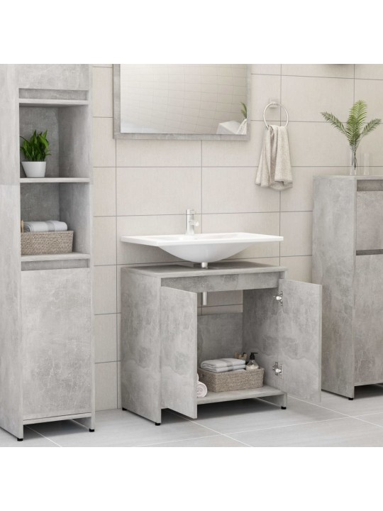 Koupelnová skříňka betonově šedá 60x33x61 cm kompozitní dřevo