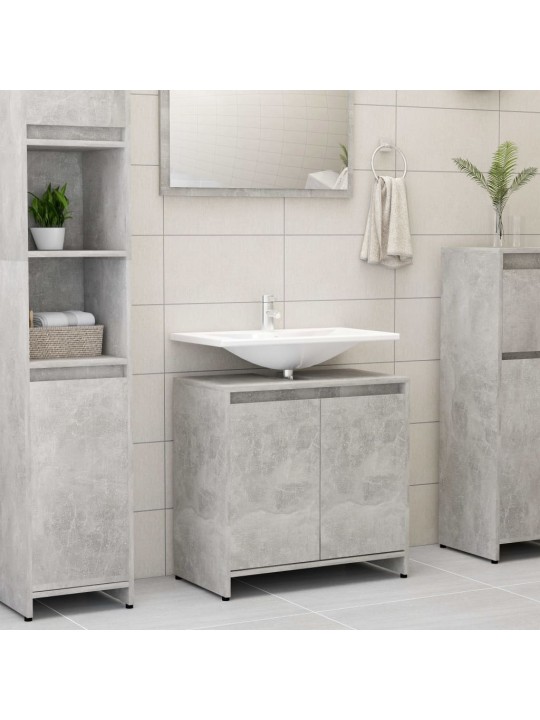 Koupelnová skříňka betonově šedá 60x33x61 cm kompozitní dřevo