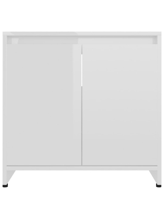 Koupelnová skříňka bílá lesklá 60 x 33 x 61 cm kompozitní dřevo