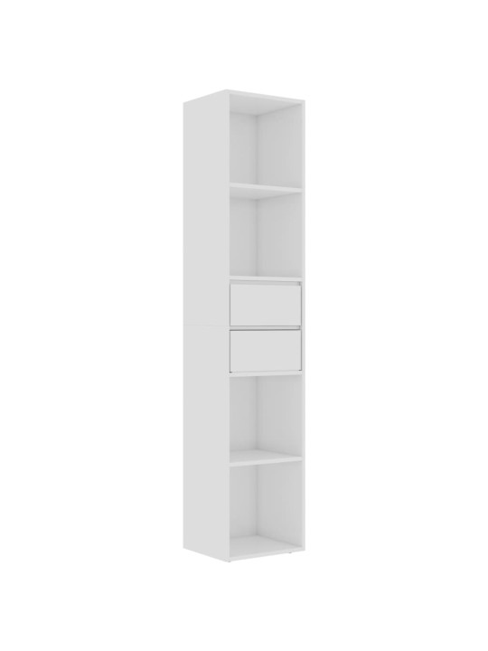 Knihovna bílá s vysokým leskem 36x30x171 cm kompozitní dřevo