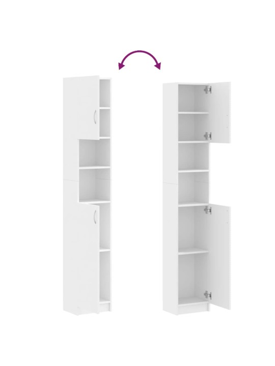 Koupelnová skříňka bílá 32 x 25,5 x 190 cm kompozitní dřevo