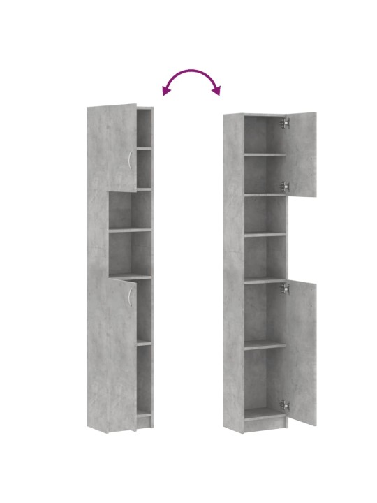 Koupelnová skříňka betonově šedá 32x25,5x190cm kompozitní dřevo