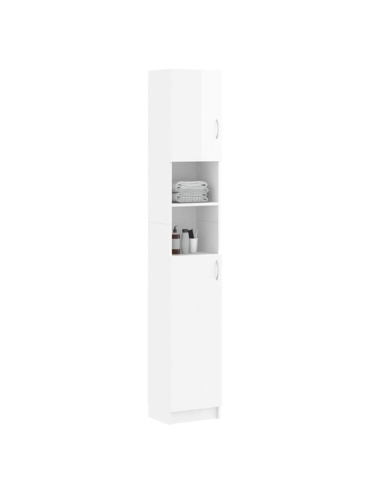 Koupelnová skříňka bílá lesklá 32x25,5x190 cm kompozitní dřevo