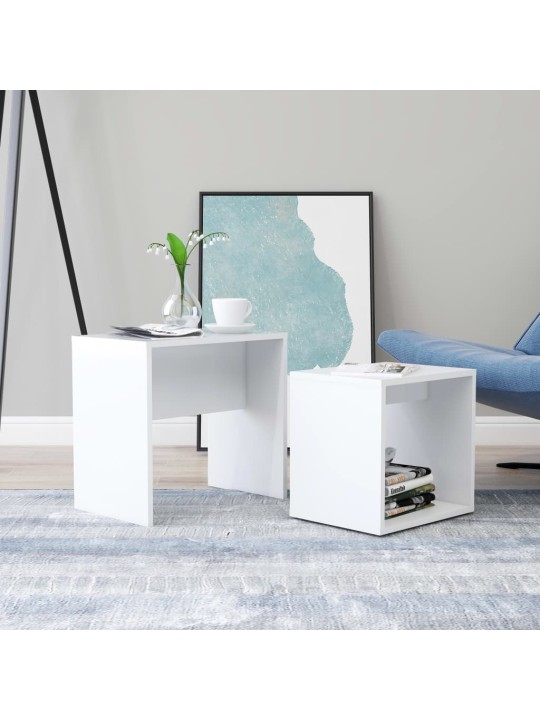 Set konferenčních stolků bílý 48 x 30 x 45 cm kompozitní dřevo