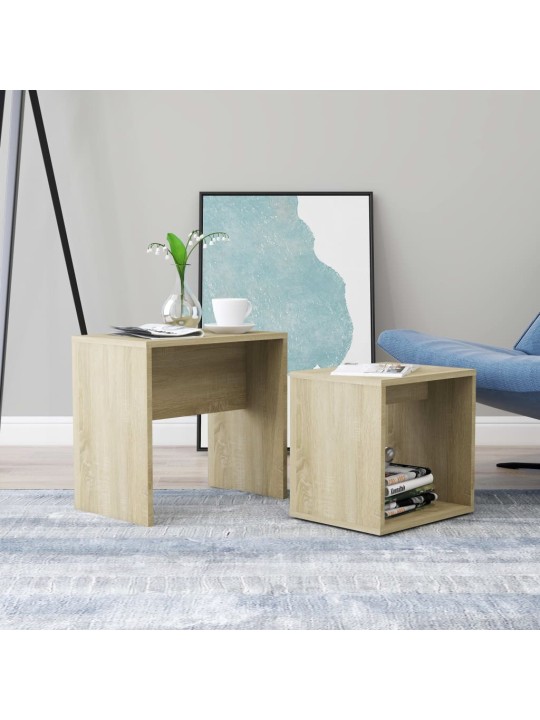 Set konferenčních stolků sonoma dub 48x30x45cm kompozitní dřevo