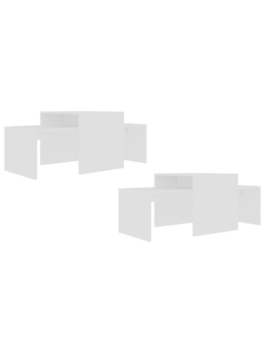 Set konferenčních stolků bílý 100 x 48 x 40 cm kompozitní dřevo