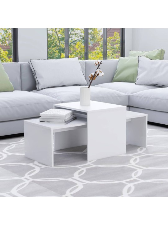 Set konferenčních stolků bílý 100 x 48 x 40 cm kompozitní dřevo