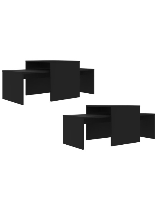 Set konferenčních stolků černý 100x48x40 cm kompozitní dřevo