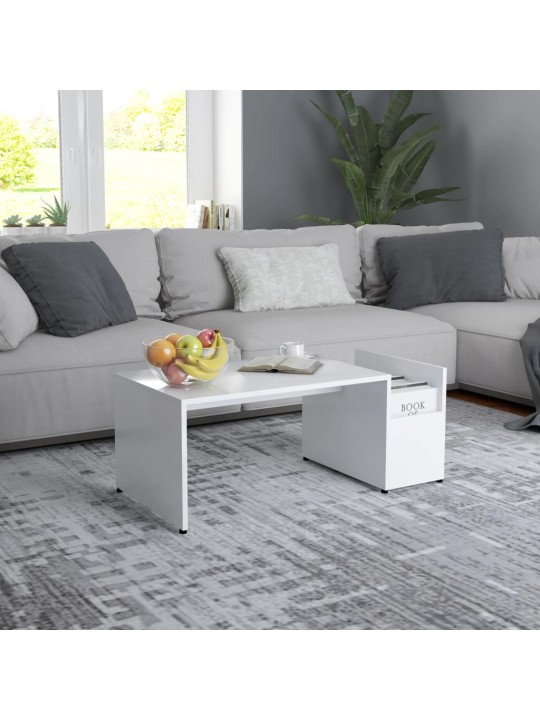 Konferenční stolek bílý 90 x 45 x 35 cm kompozitní dřevo