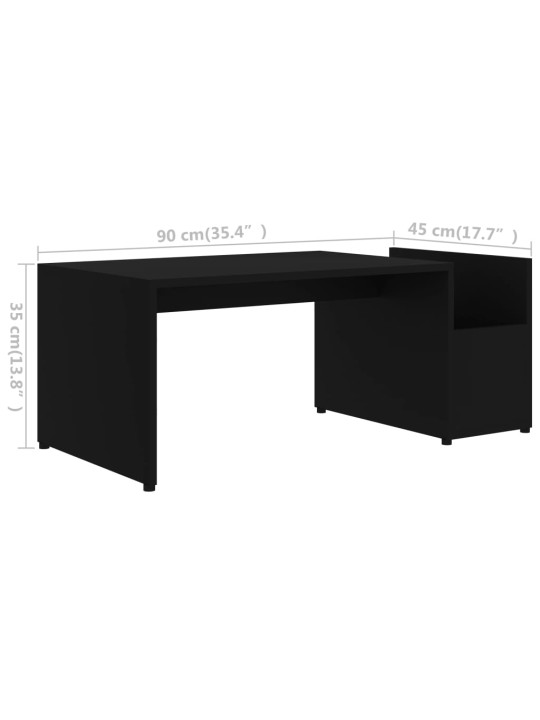 Konferenční stolek černý 90 x 45 x 35 cm kompozitní dřevo