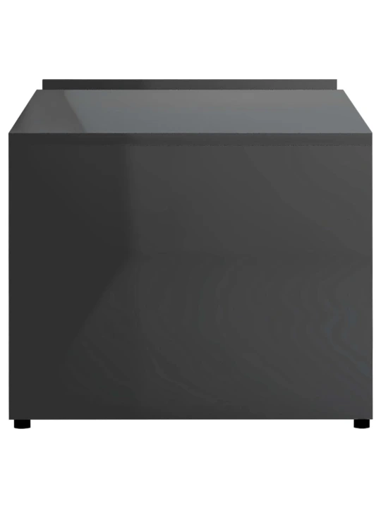 Konferenční stolek šedý s vysokým leskem 90x45x35 cm kompozit