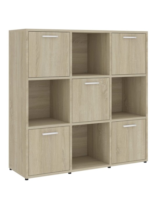 Knihovna dub sonoma 90 x 30 x 90 cm kompozitní dřevo
