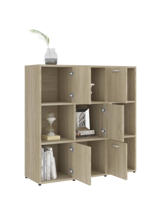 Knihovna dub sonoma 90 x 30 x 90 cm kompozitní dřevo