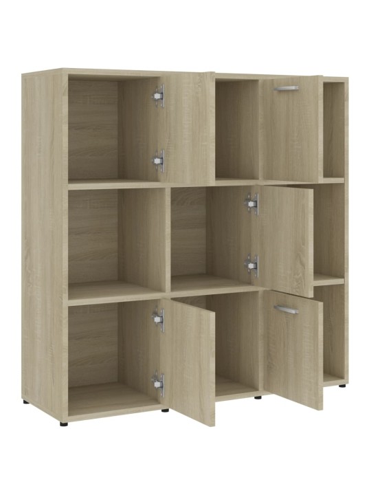 Knihovna dub sonoma 90 x 30 x 90 cm kompozitní dřevo
