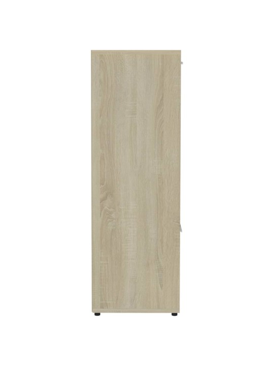 Knihovna dub sonoma 90 x 30 x 90 cm kompozitní dřevo