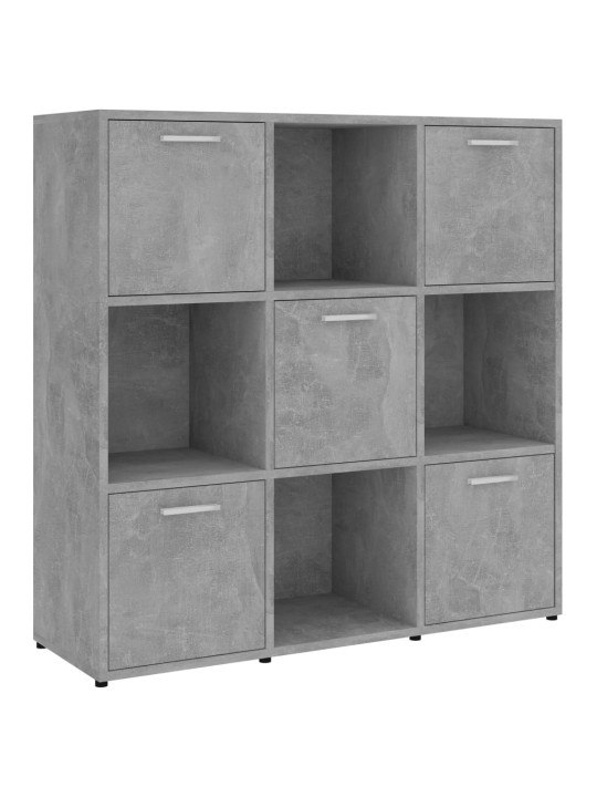 Knihovna betonově šedá 90 x 30 x 90 cm kompozitní dřevo
