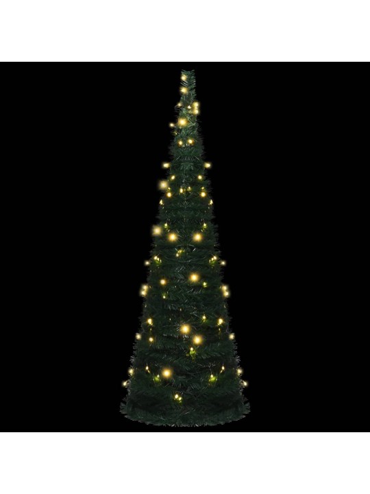 Pop-up umělý vánoční stromek s LED osvětlením zelený 180 cm